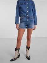 Women's Blue Denim Shorts Pieces Tulla - Women