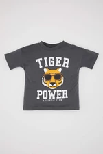 DEFACTO Regular Fit Tiger Short Sleeve T-Shirt