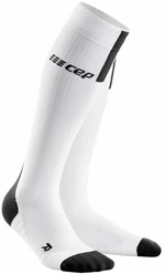 CEP WP40BX Compression Tall Socks 3.0 White-Dark Grey II Běžecké ponožky