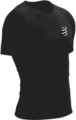 Compressport Performance SS Tshirt M Black/White XL Běžecké tričko s krátkým rukávem