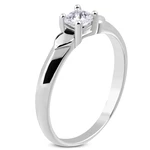 Lux classic surgical steel engagement ring