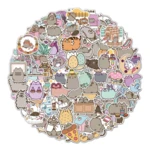 50/100PCS Cute Kawaii Cat Stickers Aesthetic Laptop Phone Water Bottle Waterproof Graffiti Decal Sticker Packs Kid Toy