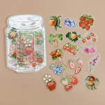 35 Pcs /Pack Fruit Flowers Bread Waterproof Home Decorative Stickers