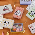 Cartoon Rectangular Tinplate Box Portable Creative Mini Card Storage Box Packaging Tin Box Hairpin Jewelry Small Box Decoration