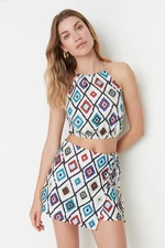 Trendyol Multi Color Geometric Patterned Woven Two Piece Set