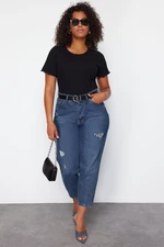 Trendyol Curve Black Camisole Knitted Plus Size Blouse