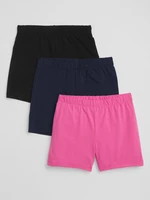 GAP Colorful Girls' Children's Shorts Cartwheel Shorts in Stretch Jersey, 3pcs
