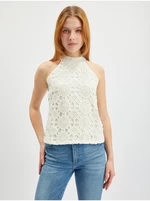 Creamy women's lace top ORSAY