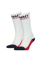 Socks - TH UNISEX TOMMY JEANS VINTAGE CUT 2P white