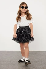 Trendyol Black Girl Star Pattern Tutu Mini Skirt