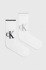 Ponožky Calvin Klein Jeans 2-pack dámské, bílá barva, 701226663