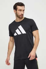Běžecké tričko adidas Performance Run It černá barva, s potiskem, IL7235