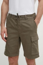 Kraťasy Pepe Jeans GYMDIGO CARGO pánské, zelená barva, PM801077