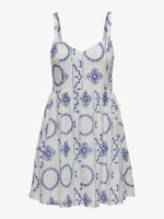 Blue and White Women's Patterned Dress ONLY Daphne