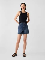 Navy blue women's denim shorts GAP Washwell™