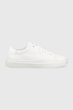 Sneakers boty Calvin Klein LOW TOP LACE UP LTH bílá barva, HM0HM01051