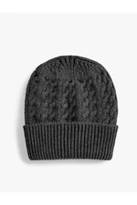 Koton Basic Knit Beanie with Folding Detail