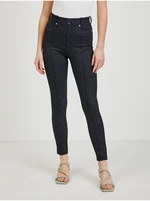 Dark grey women's checked trousers ORSAY