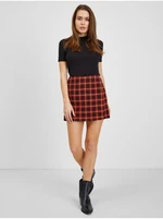 Red-and-black women's plaid skirt ORSAY