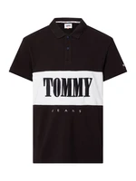 Tommy Jeans Polo tričko - TJM CLSC SERIF BLOCK POLO čierne