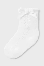 Kojenecké ponožky Mayoral Newborn bílá barva