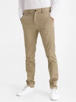 Beige men's trousers modern khakis in skinny fit with GapFlex