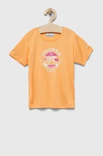 Dětské tričko Columbia Mirror Creek Short Sleeve Graphic Shirt oranžová barva