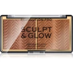 Revolution PRO Sculpt And Glow kontúrovacia a rozjasňujúca paleta odtieň Medium-Deep 8 g