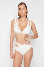 Trendyol Bridal Ecru Triangle Cut Out/Windowed Bikini Top