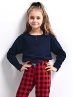 Pyjamas Sensis Bonnie Kids Girls Christmas length 134-152 navy blue 059