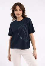 Volcano Woman's T-Shirt T-Ciri Navy Blue