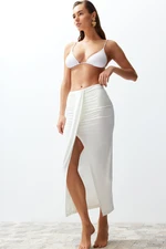 Trendyol Ecru Maxi Woven Skirt