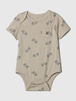 Beige boys' bodysuit with GAP print