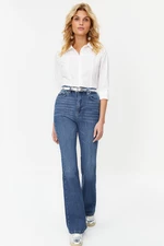 Trendyol Blue More Sustainable High Waist Flare Jeans