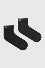 Ponožky BOSS 2-pak dámske, šedá farba