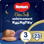 Huggies Elite Soft Pants OVN 3 Plenkové kalhotky 6-11 kg 23 ks