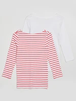 GAP T-shirts with 3/4 sleeves, 2pcs - Women