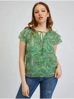 Orsay Green Ladies Patterned Blouse - Women