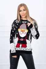 Christmas sweater with Santa Claus black