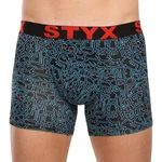 Men's boxers Styx long art sports rubber doodle