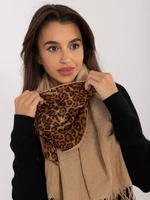 Brown light women's scarf with viscose