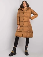 Women's brown hooded jacket