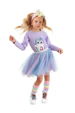 Denokids Rainbow Catcorn Girl's Tulle Tutu Fluffy Dress