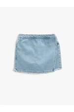 Koton Mini Denim Shorts Skirt Cotton