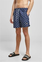 Navyseahorse pattern swimsuit shorts