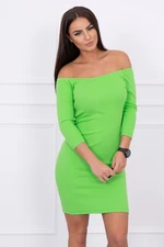 Fitted dress - ribbed light green