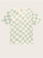 Green-cream boys' plaid T-shirt Tom Tailor