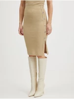 Light brown women's pencil skirt Guess Edna - Ladies