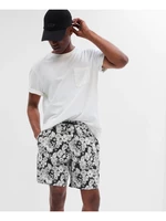 Black and white men's floral swimsuit GAP