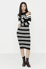 Trendyol Black Black Midi Sweater Crew Neck Dress